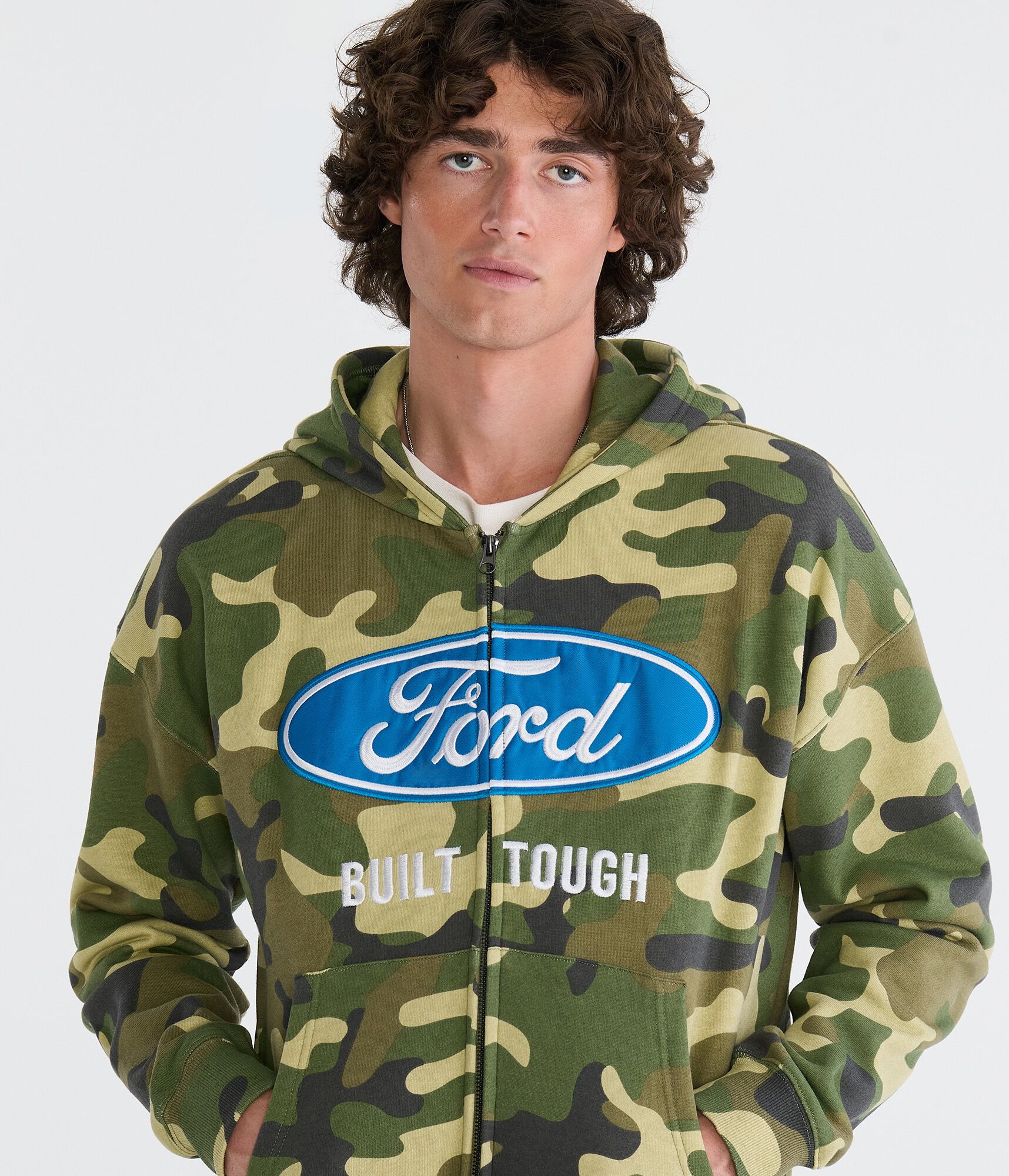 Ford Built Tough Camo Boxy Full-Zip Hoodie