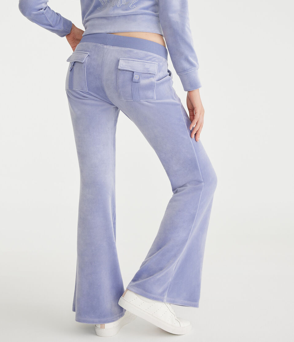 Juicy Couture Bling Velour Pocket Flare Pants