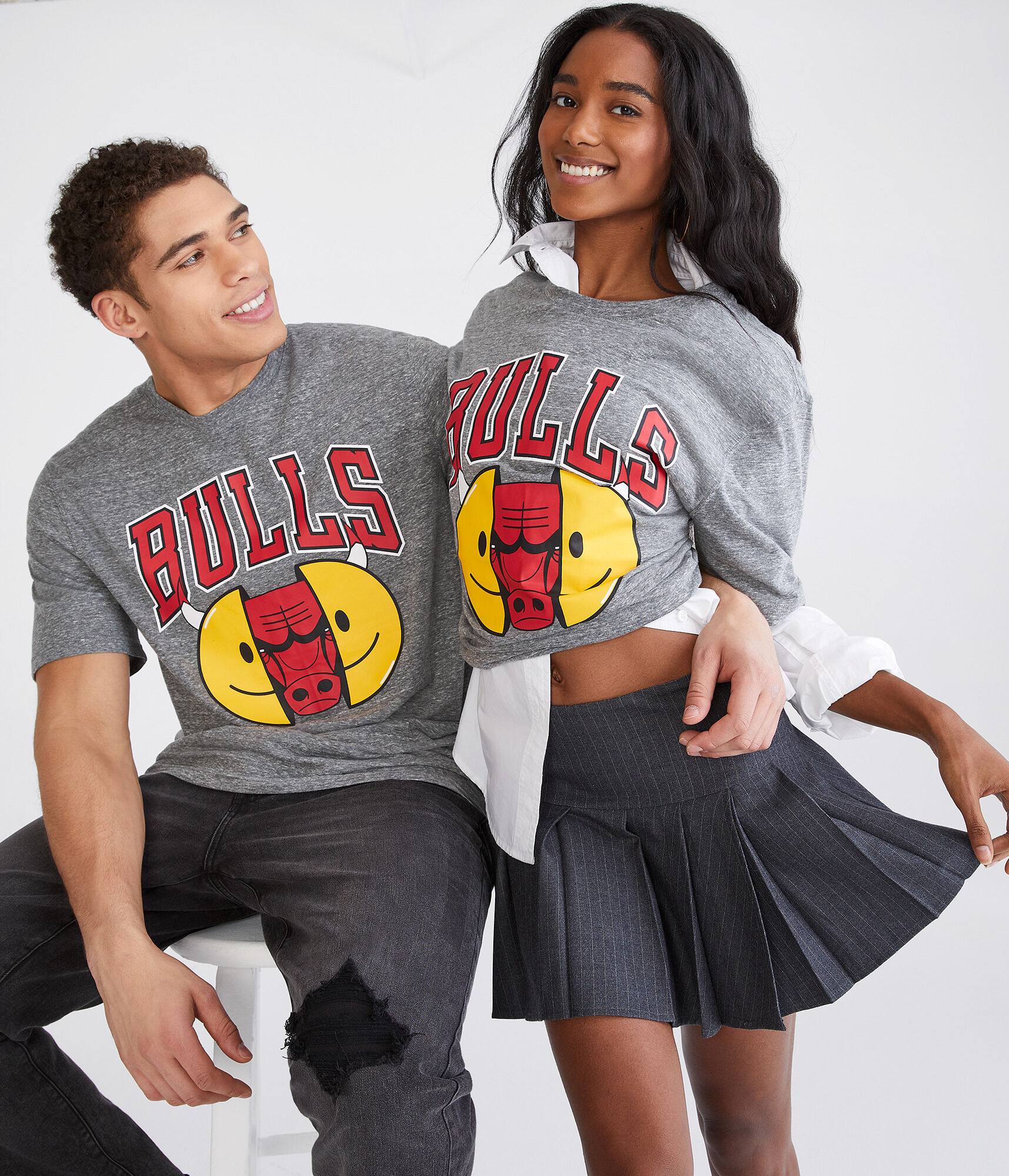 Chicago Bulls Smiley Face Graphic Tee