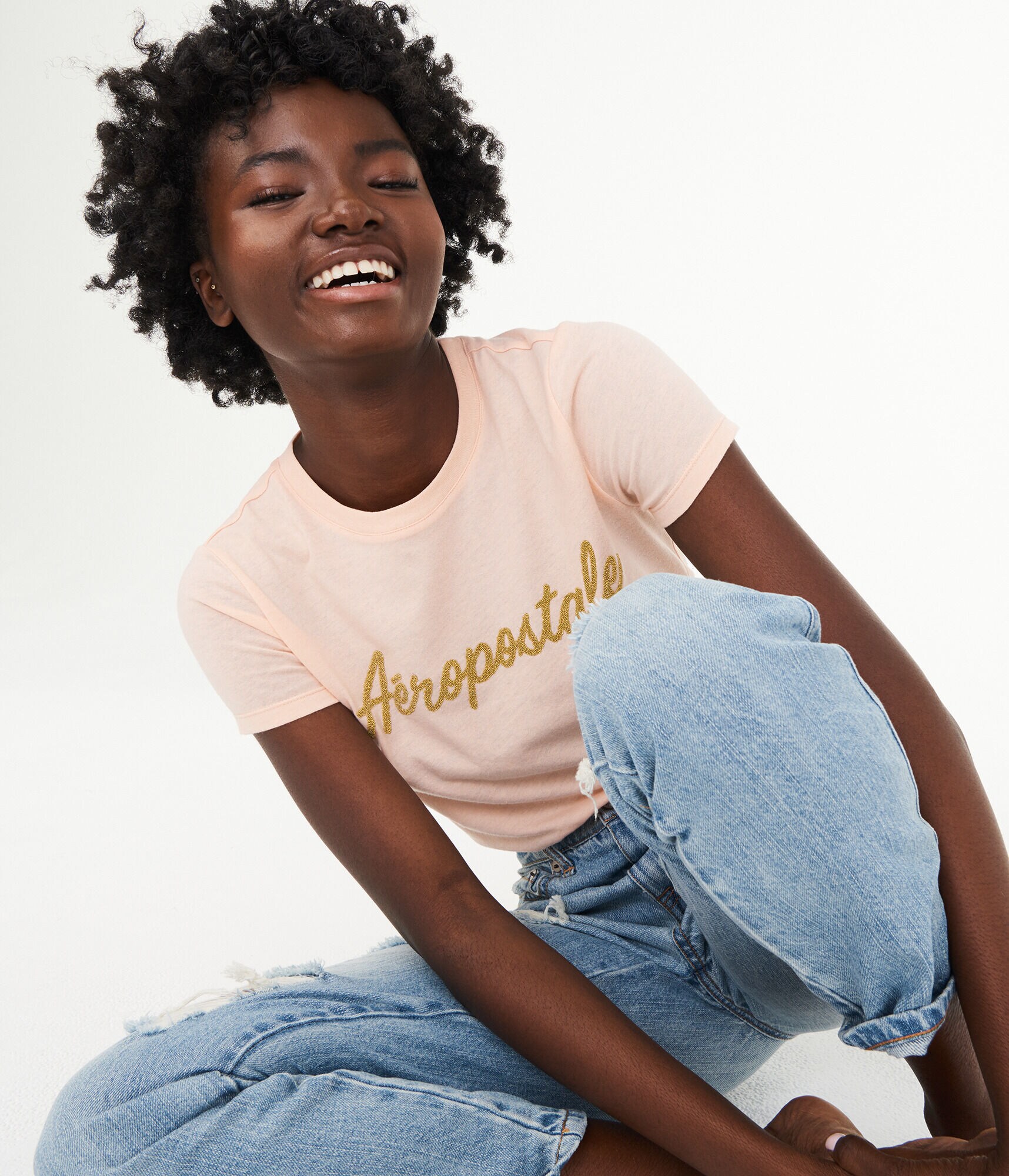 Beaded Aeropostale Graphic Tee