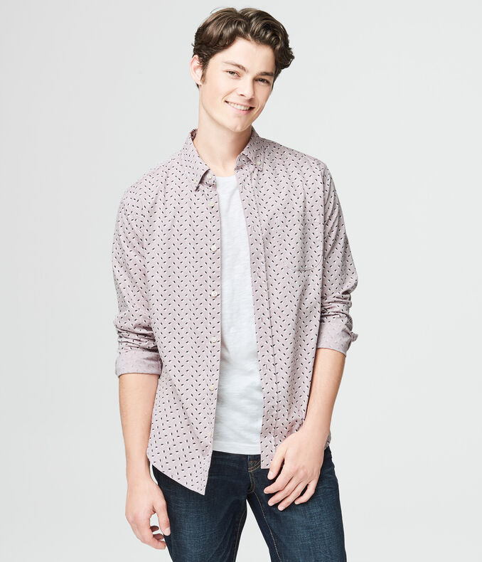 Long Sleeve Arrow Woven Shirt