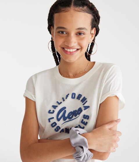 Aeropostale Cali Circle Appliqué Graphic Tee Aeropostale Cali Circle Appliqué Graphic Tee