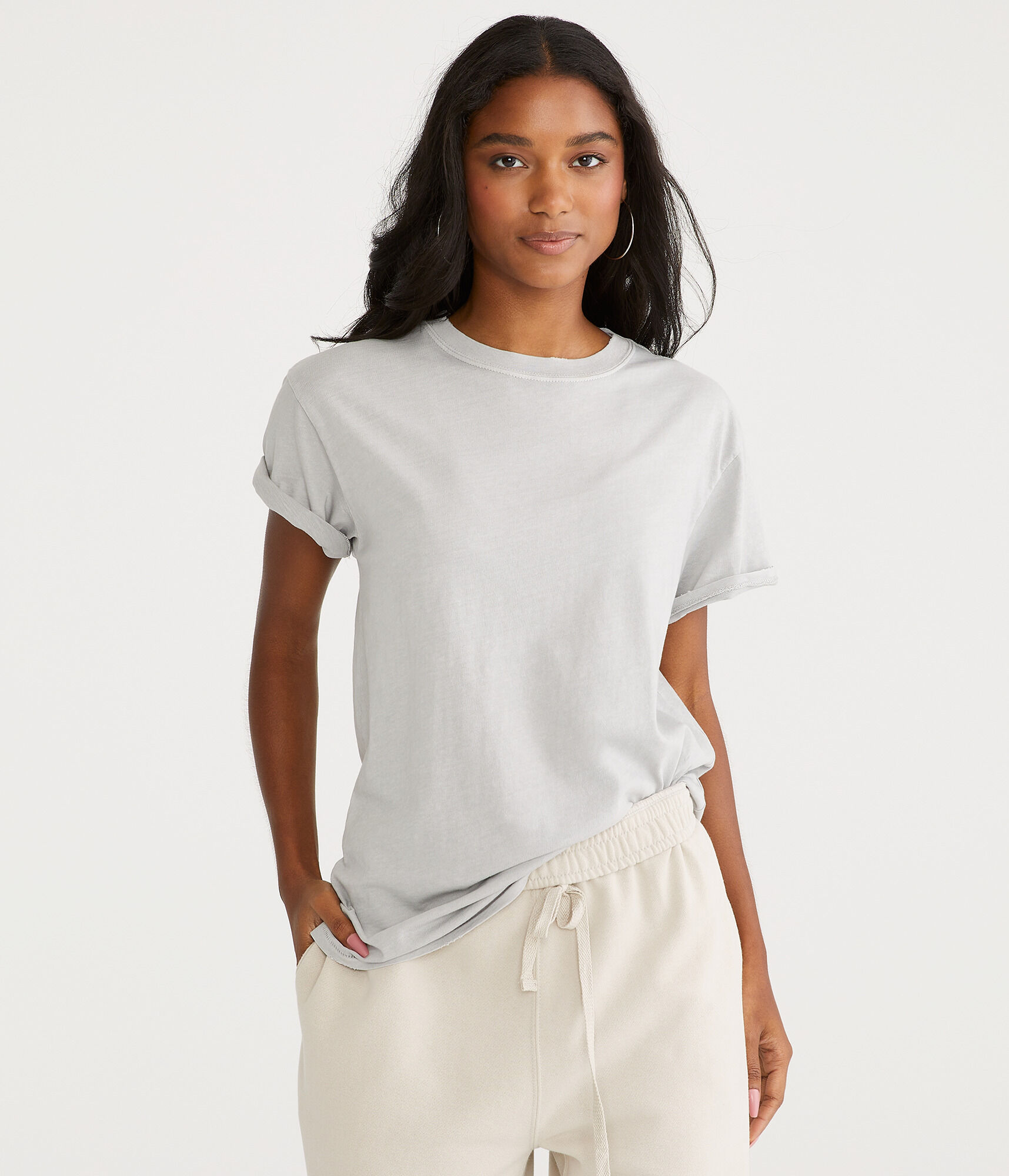 Washed Loose Fit Crew Tee