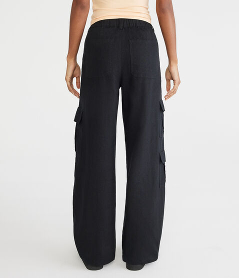 Linen Wide Leg Cargo Pants Linen Wide Leg Cargo Pants