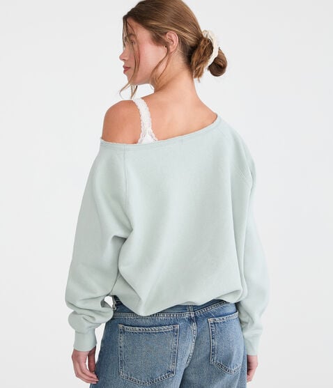 Cloud Soft Slash-Neck Bubble Sweatshirt Cloud Soft Slash-Neck Bubble Sweatshirt