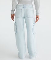 Low-Rise Baggy Wide Leg Cargo Jean