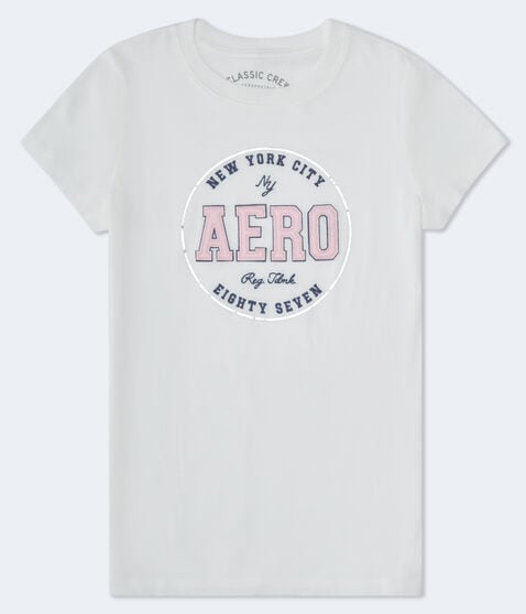 Aero Eighty Seven Foil Appliqué Graphic Tee Aero Eighty Seven Foil Appliqué Graphic Tee
