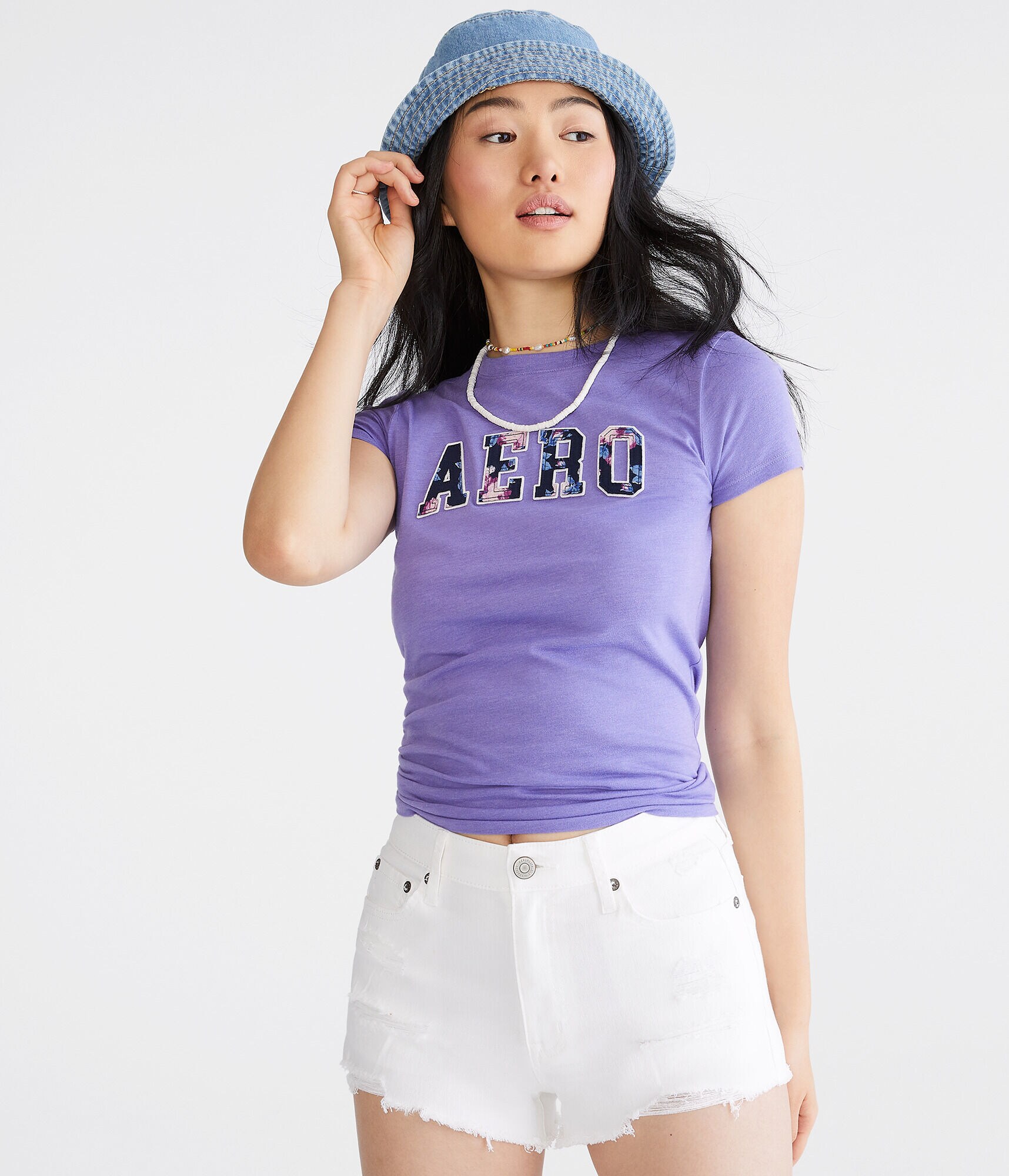 Aero Floral Appliqu&eacute; Graphic Tee