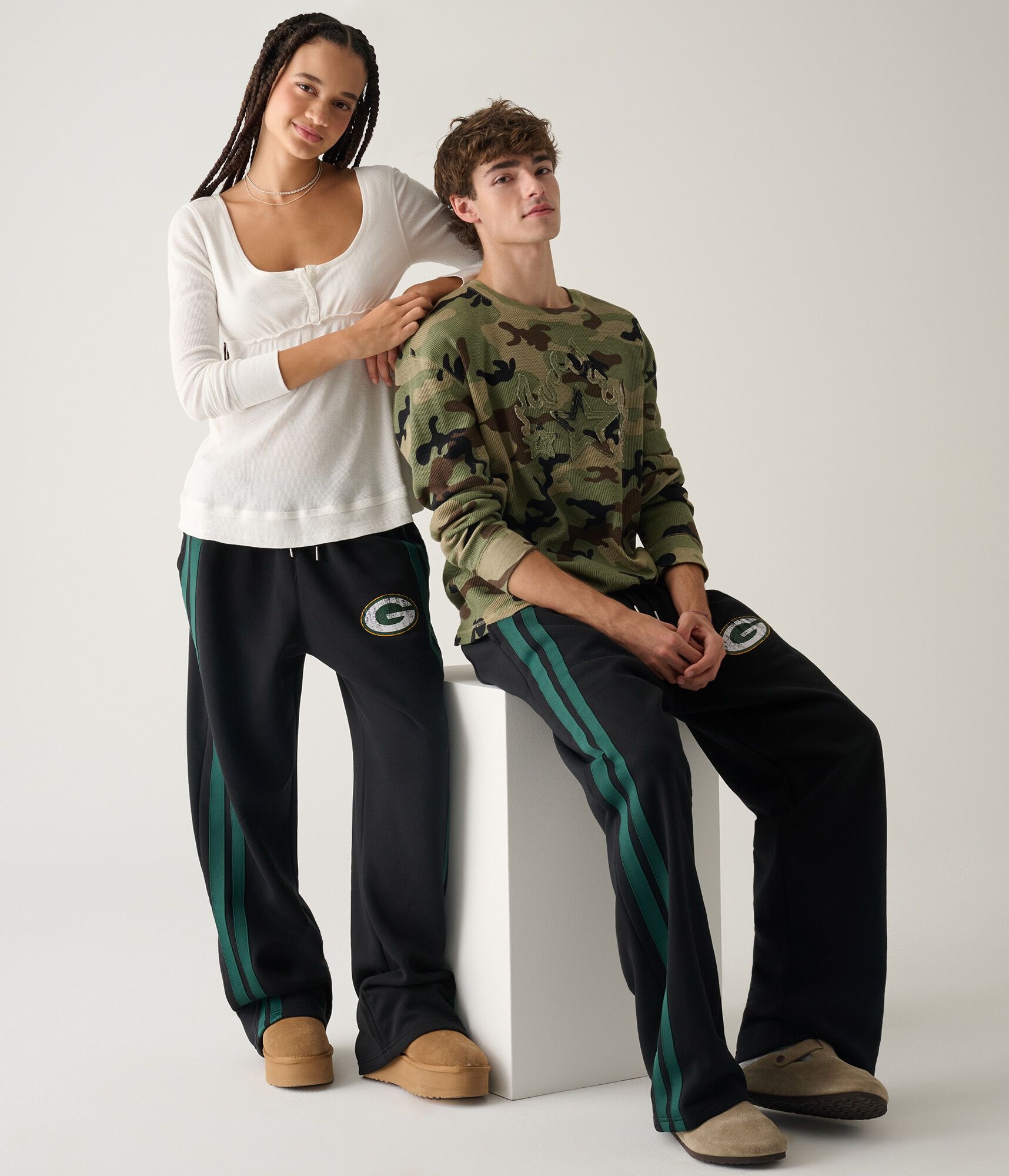 Green Bay Packers Baggy Fleece Track Pants