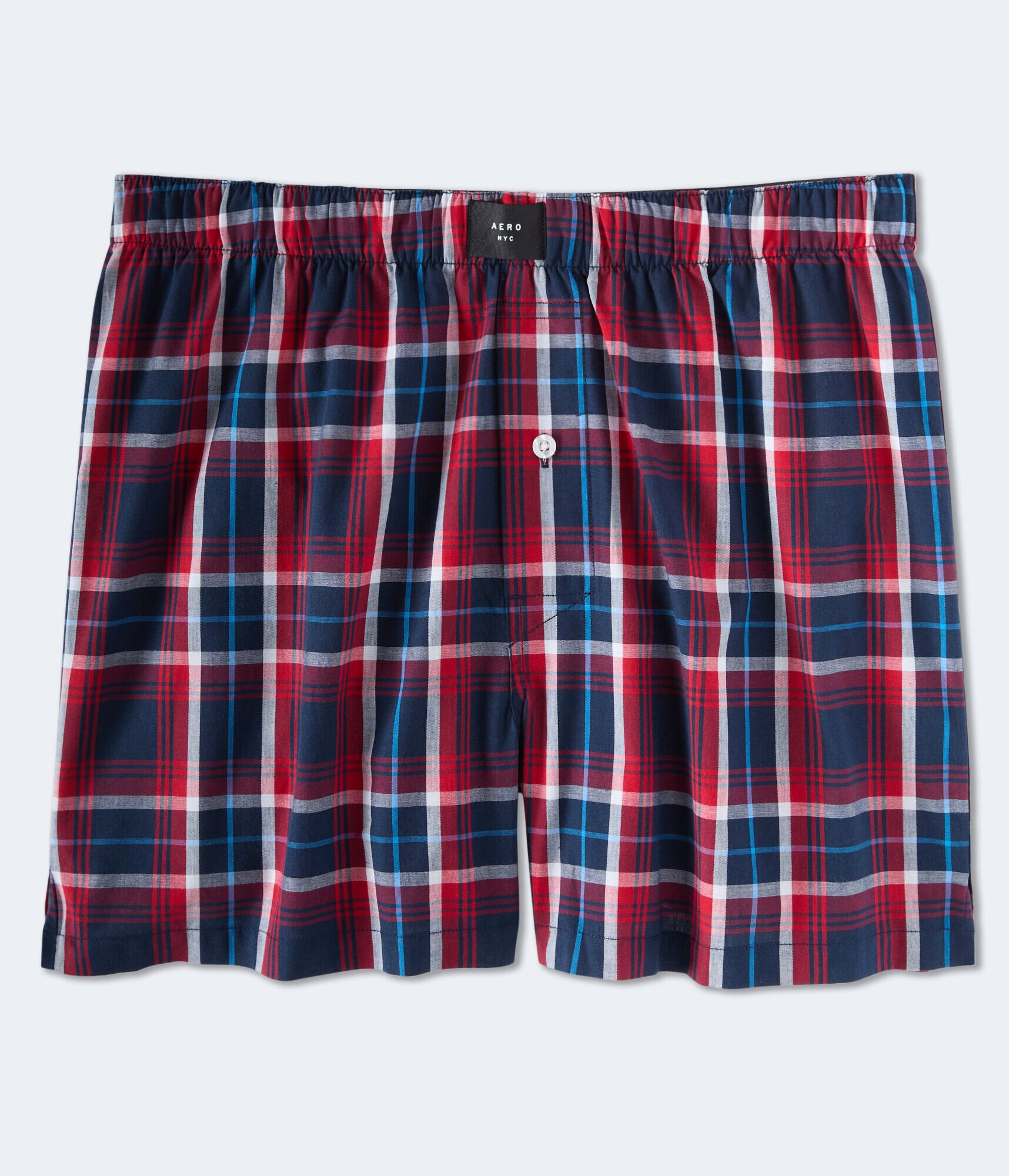Wide Plaid Woven Boxers