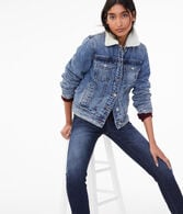 Sherpa-Lined Denim Jacket