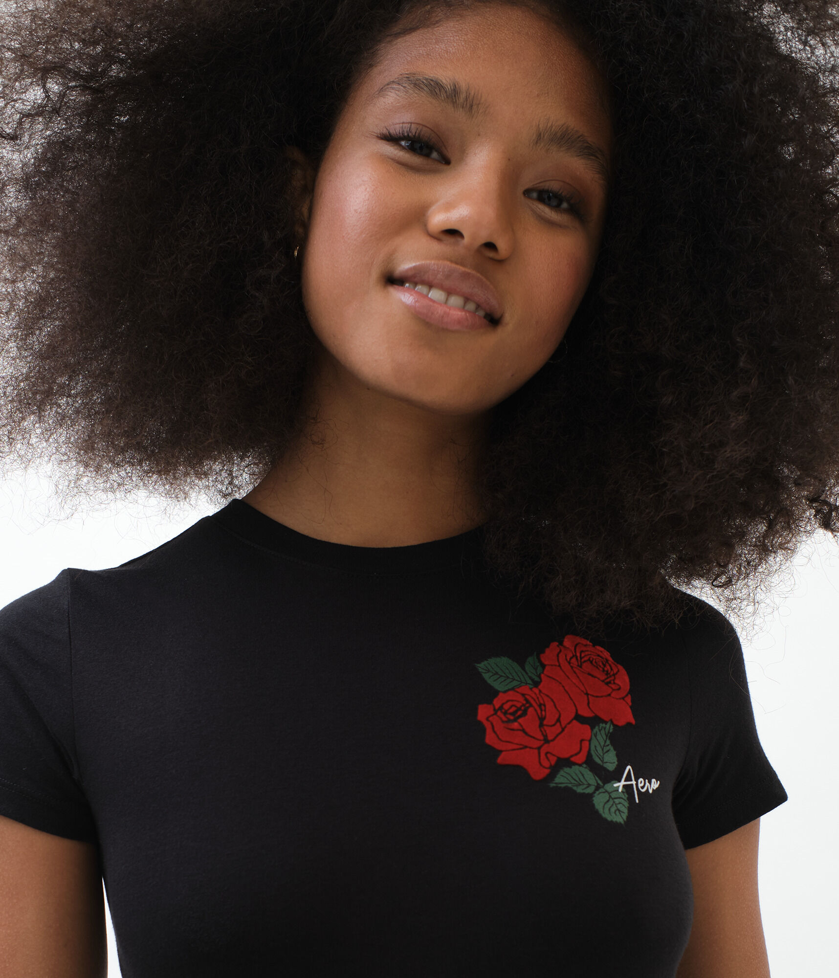 Aero Flocked Rose Graphic Tee