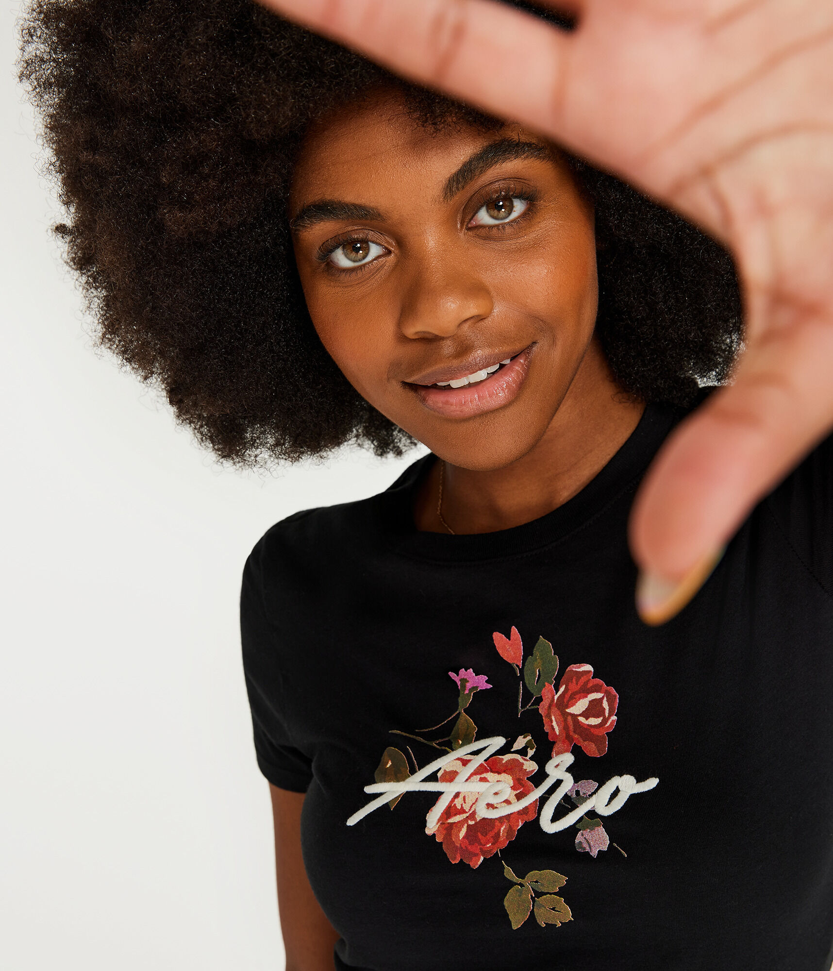 Aero Script Floral Graphic Tee