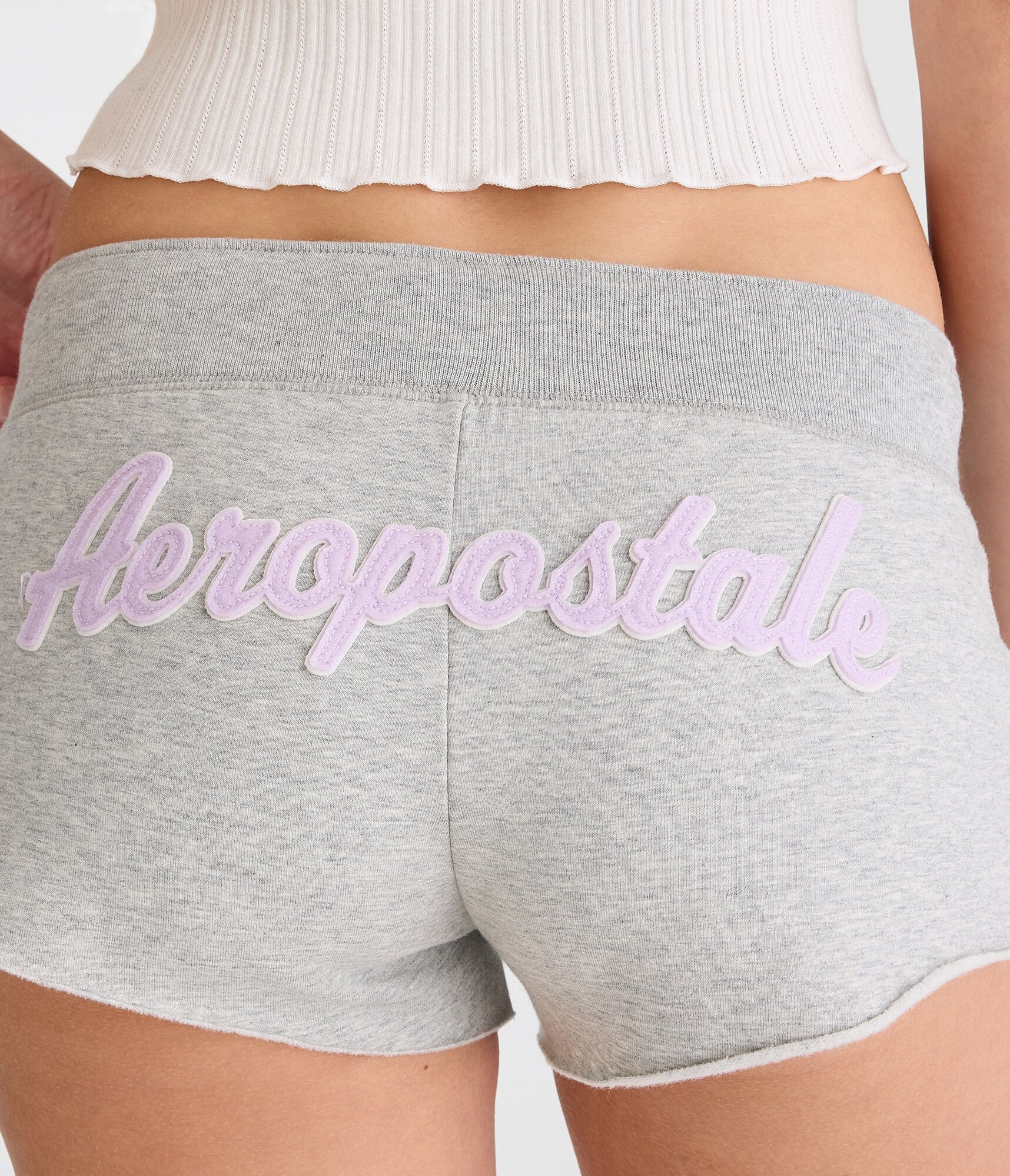 Aeropostale Heritage Low-Rise Fleece Shorts