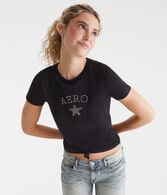 Aero Rhinestone Star Graphic Tee