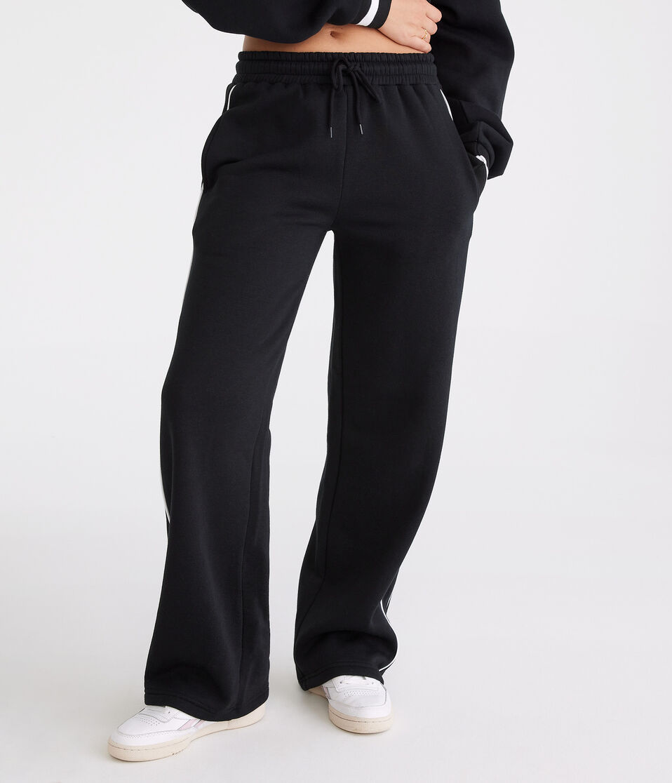 Piped Fleece Track Pants