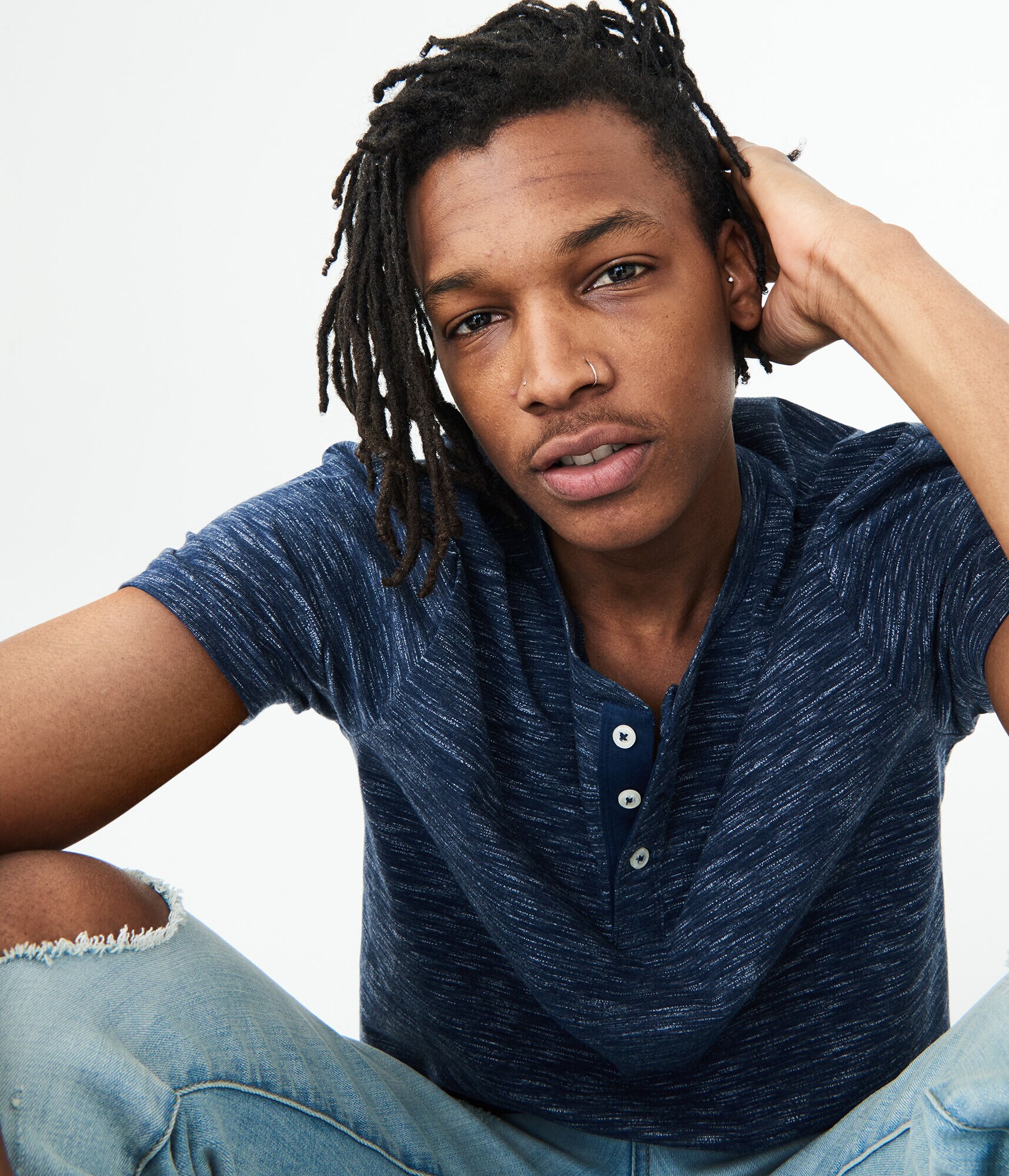 Streaky Stretch Henley