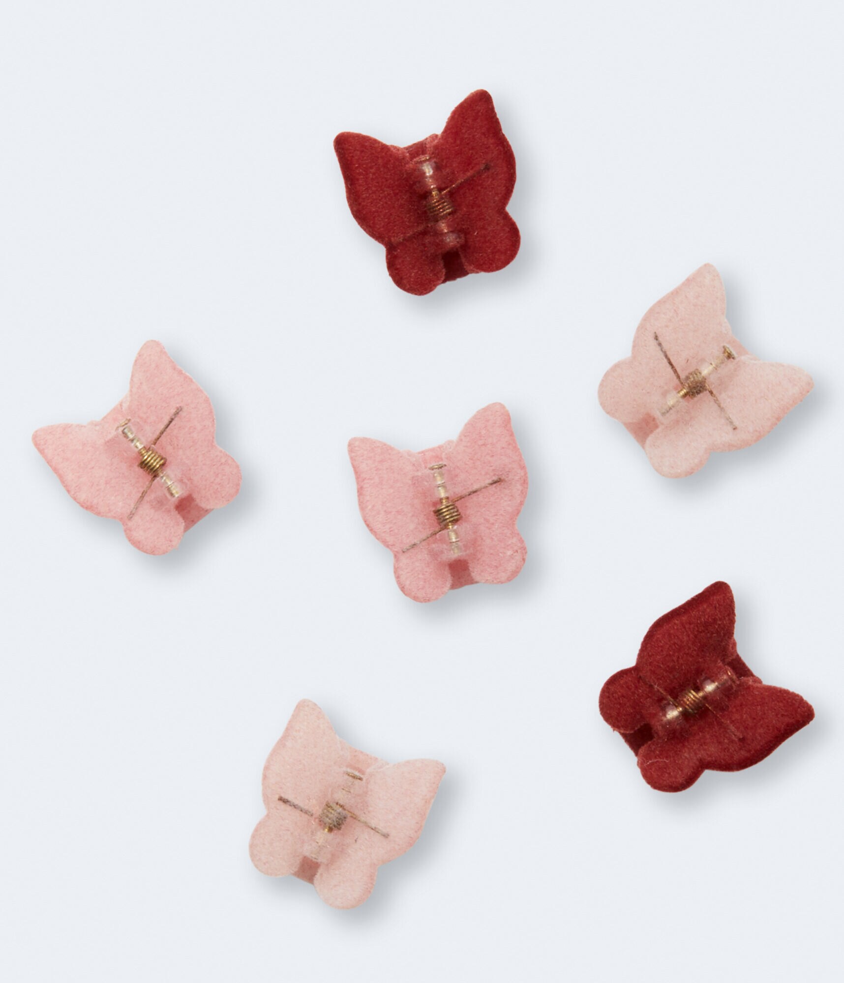Fuzzy Butterfly Mini Claw Hair Clip 6-Pack