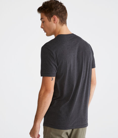 Aeropostale Rose Flocked Graphic Tee Aeropostale Rose Flocked Graphic Tee