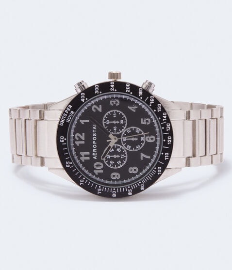 Round Metal Chrono Analog Watch Round Metal Chrono Analog Watch