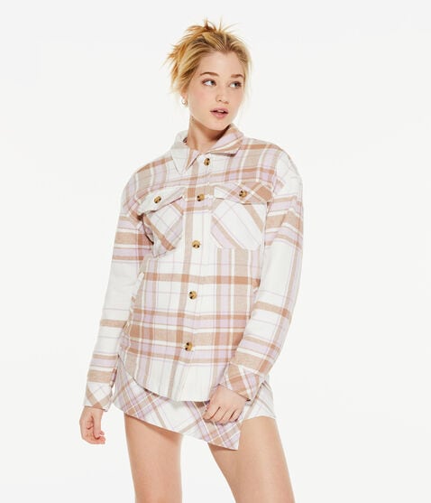 Plaid Flannel Shacket Plaid Flannel Shacket