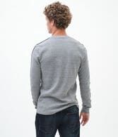 Long Sleeve Striped Tape Thermal Crew Tee