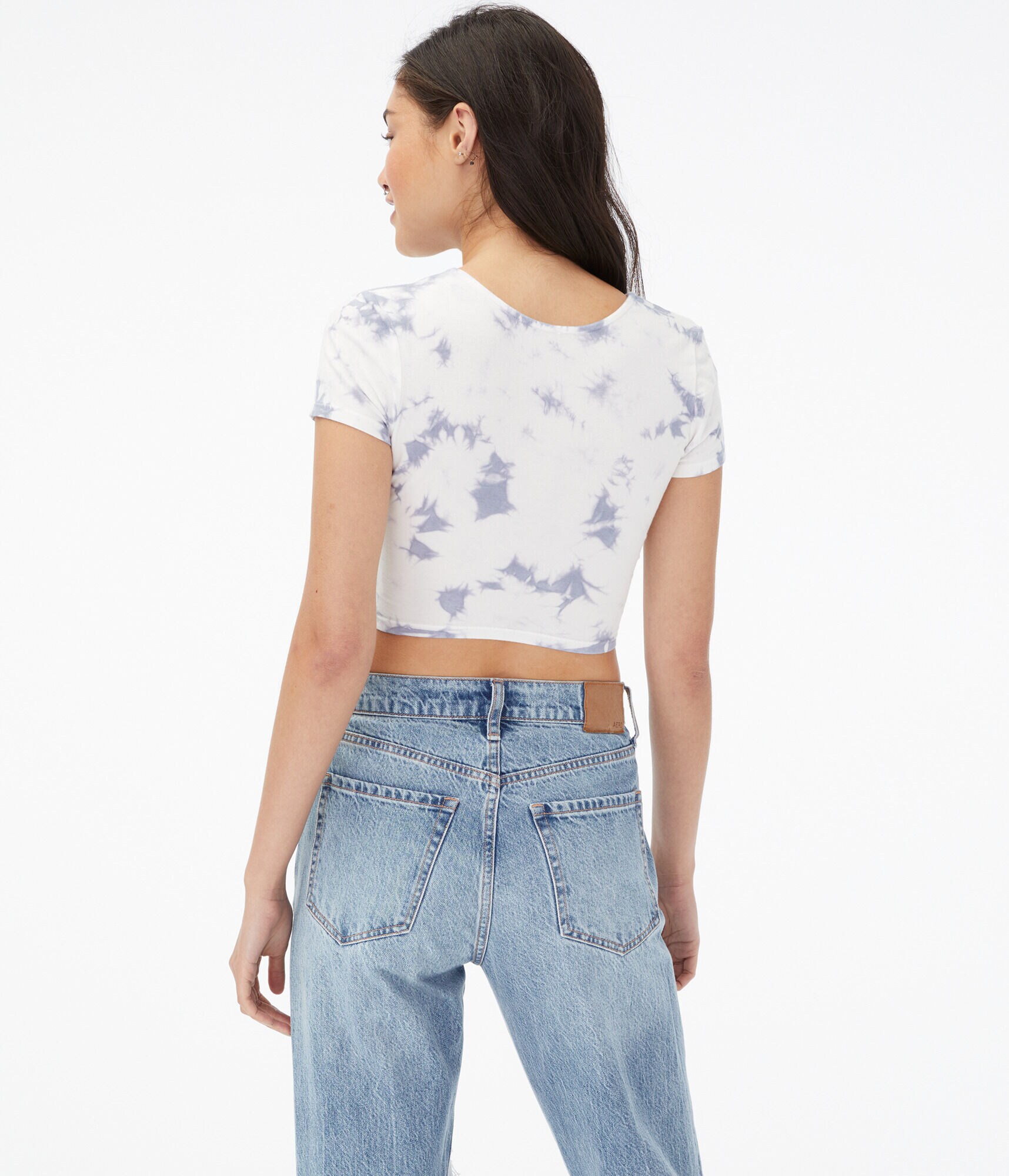 Seriously Soft Tie-Dye Faux Wrap 2-Way Crop Top