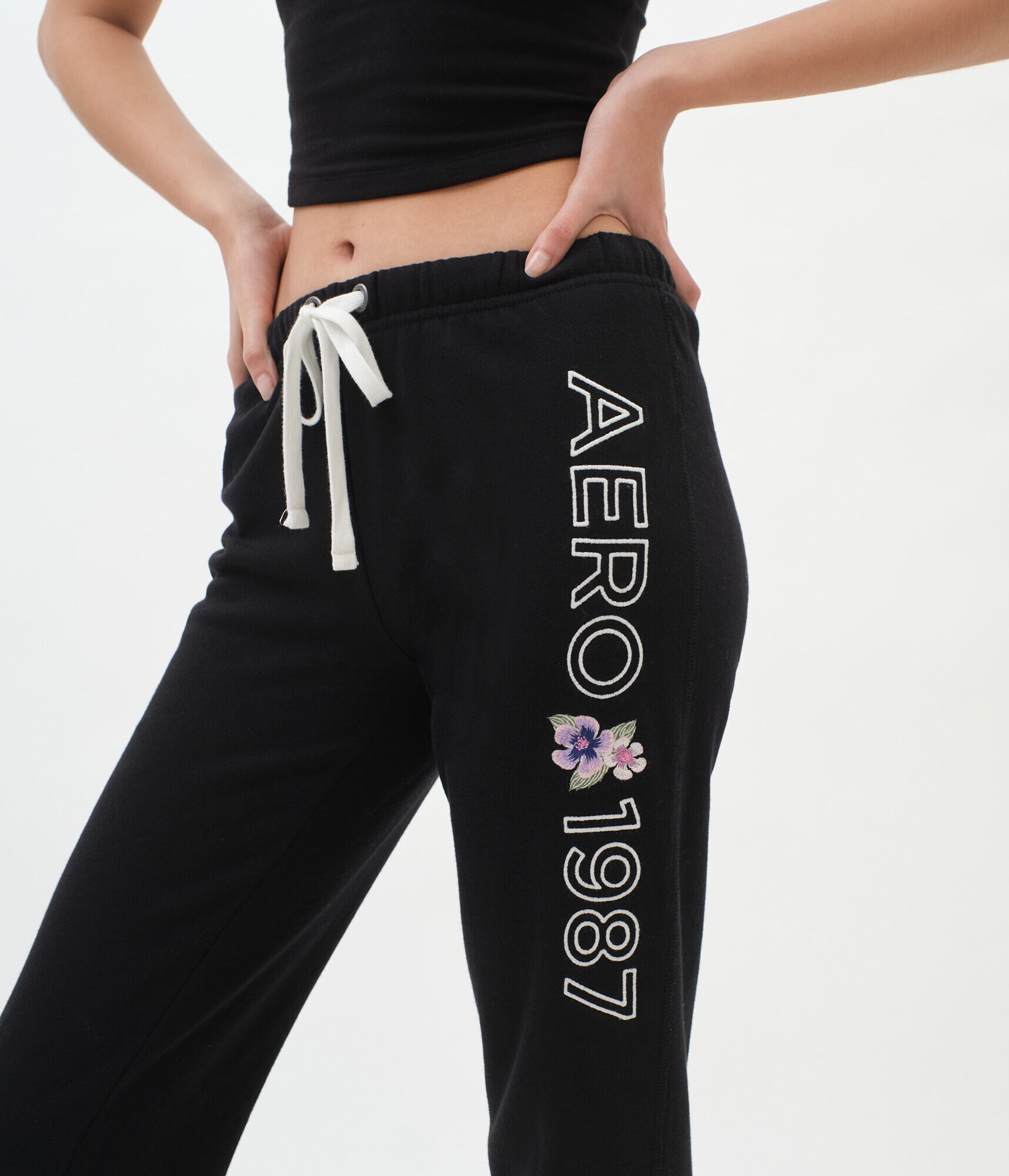 Aero 1987 Floral Cinched Sweatpants