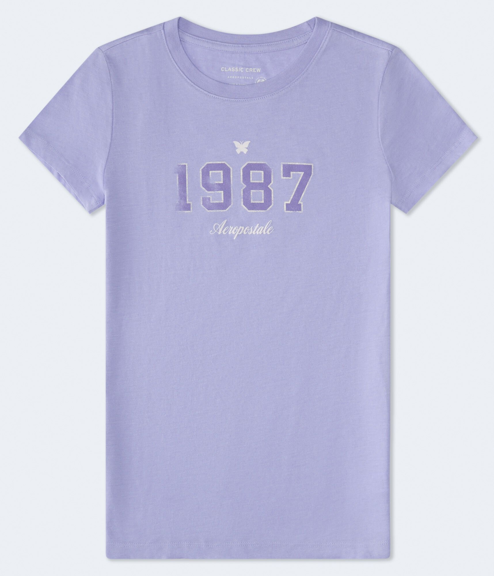 Aeropostale 1987 Flocked Graphic Tee