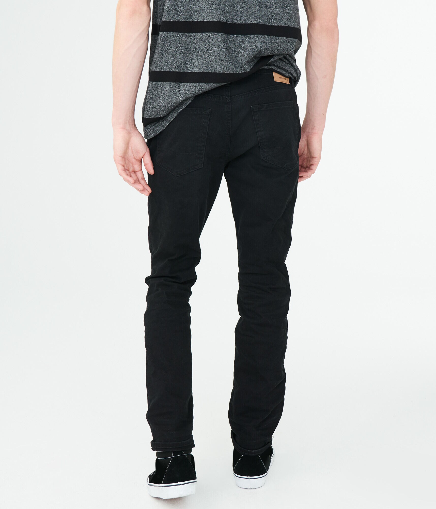 Skinny Color Wash Stretch Twill Pants