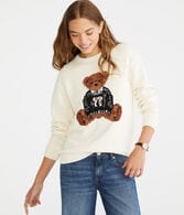 Teddy Bear Oversized Crew Sweater