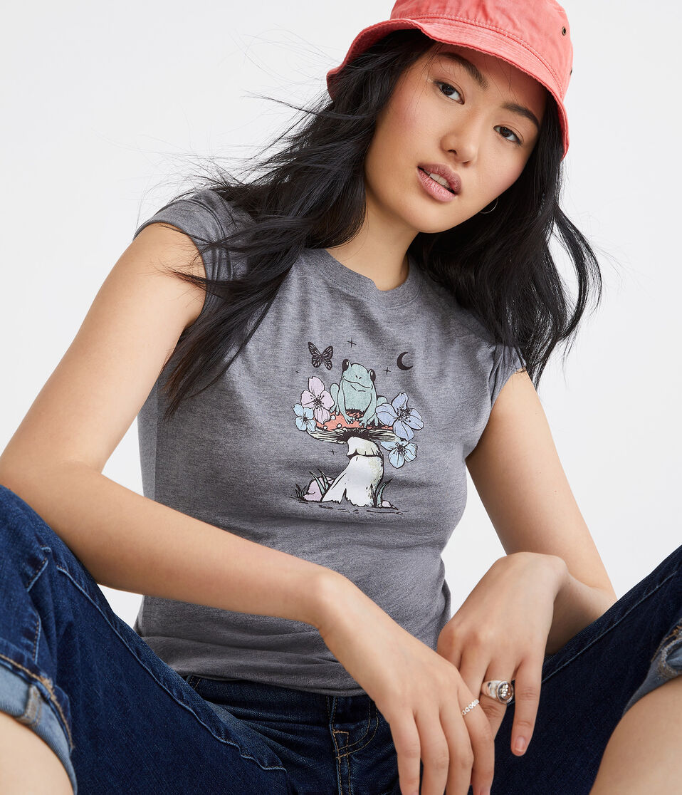 Frog Flowers Graphic Tee