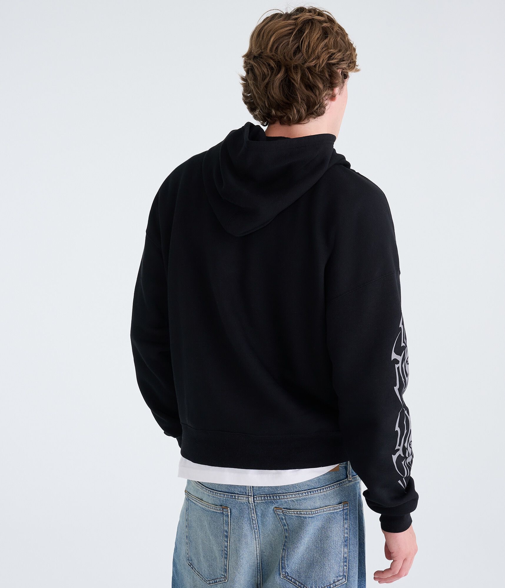 Marvel | A&eacute;ropostale Spider-Man Embossed Spider Boxy Pullover Hoodie