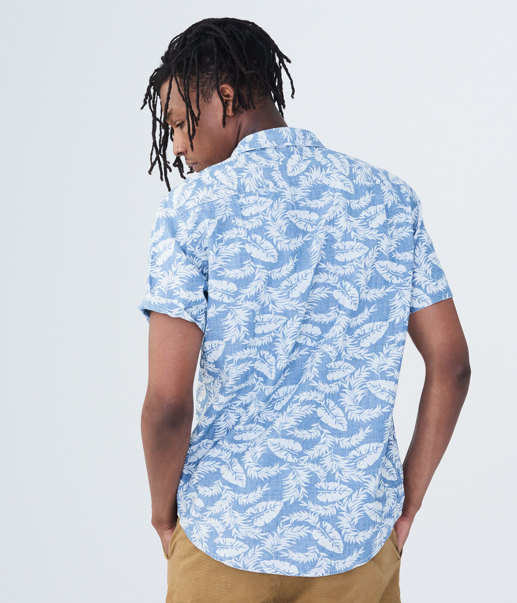 Tropical Chambray Woven Shirt