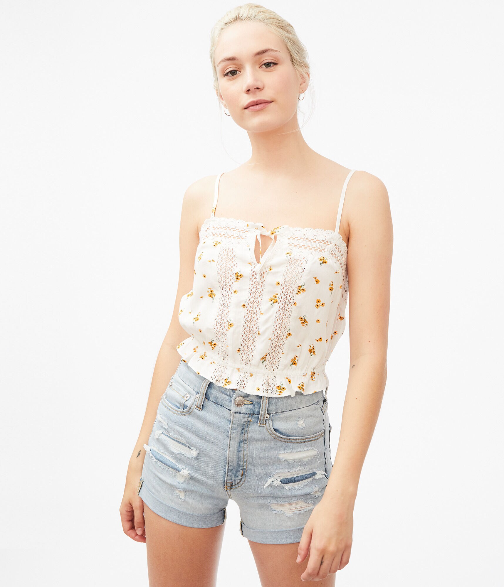 Floral Crocheted Bubble Top