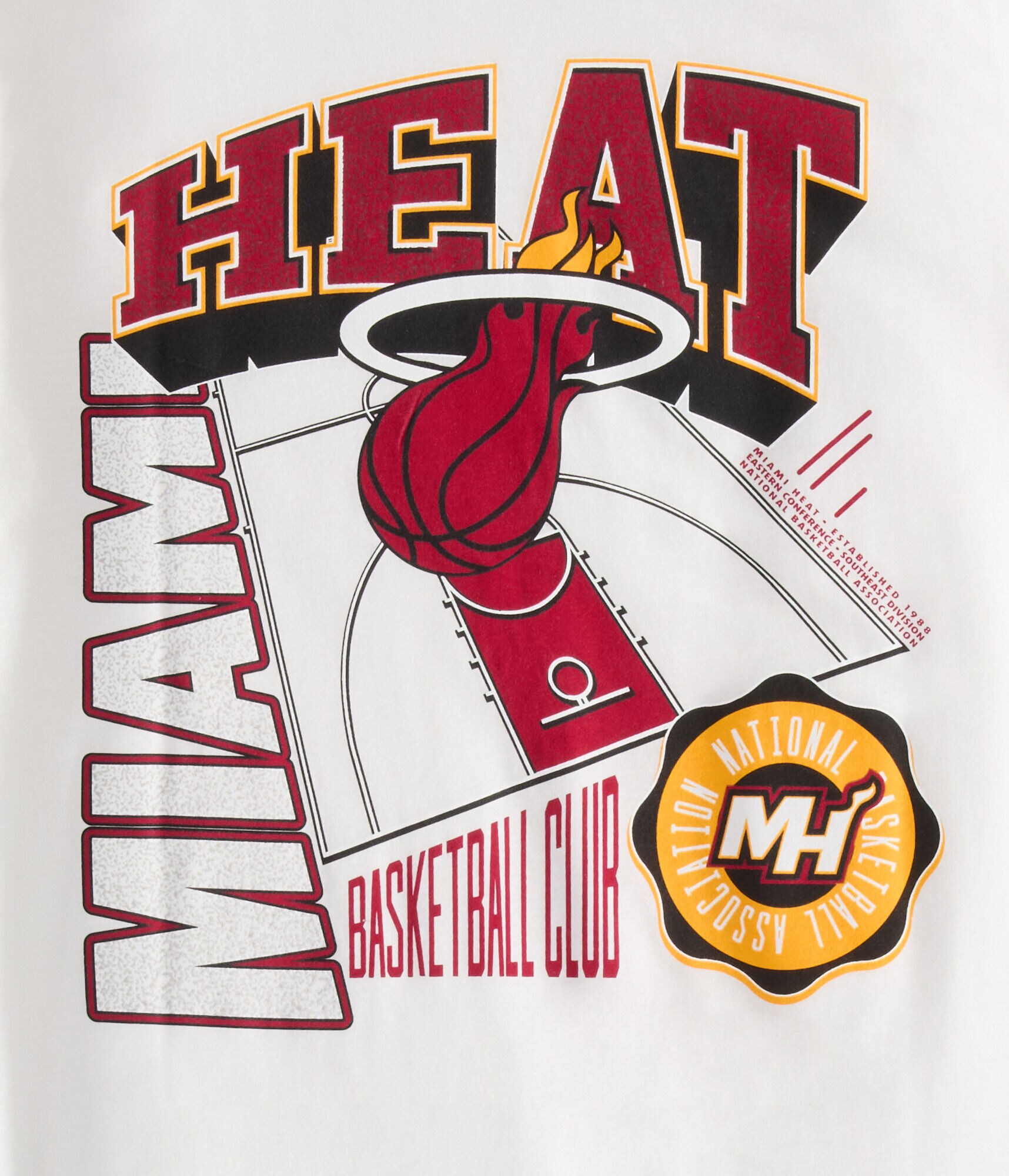 Miami Heat Relaxed Ringer Graphic Tee