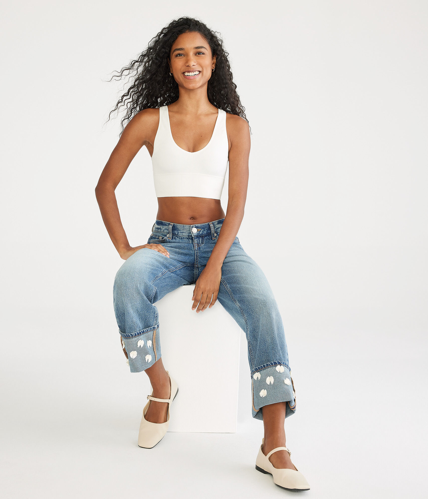 Seamless Scoop Long-Line Bralette