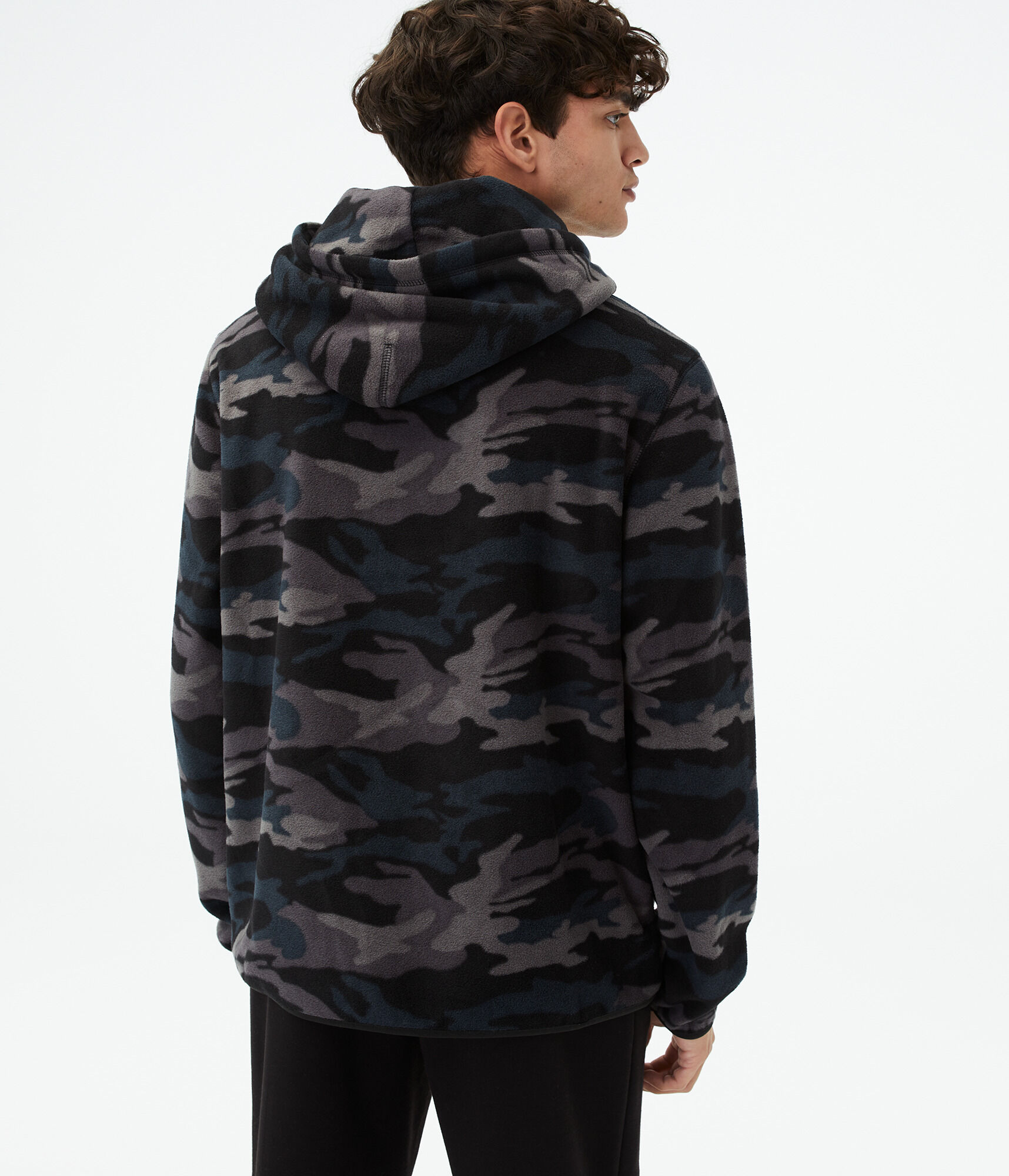 Camo Tonal Logo Polyfleece Pullover Hoodie