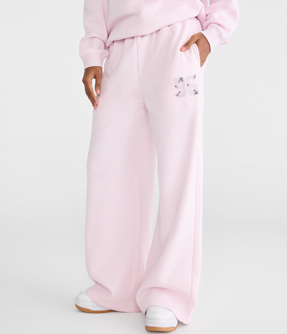 Cloud Soft Floral 96 High-Rise Wide Leg Sweatpants