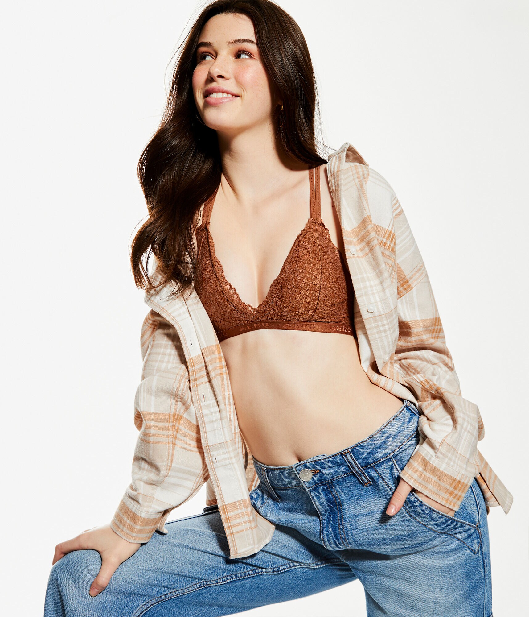 Ditsy Lace Triangle Bralette