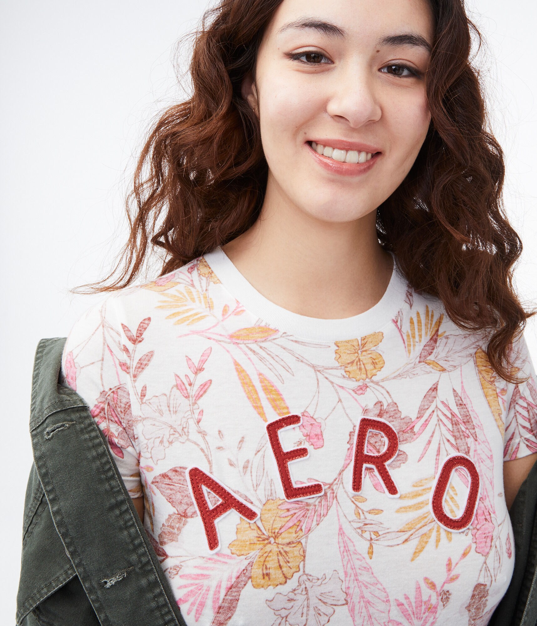 Aero Logo Floral Graphic Tee