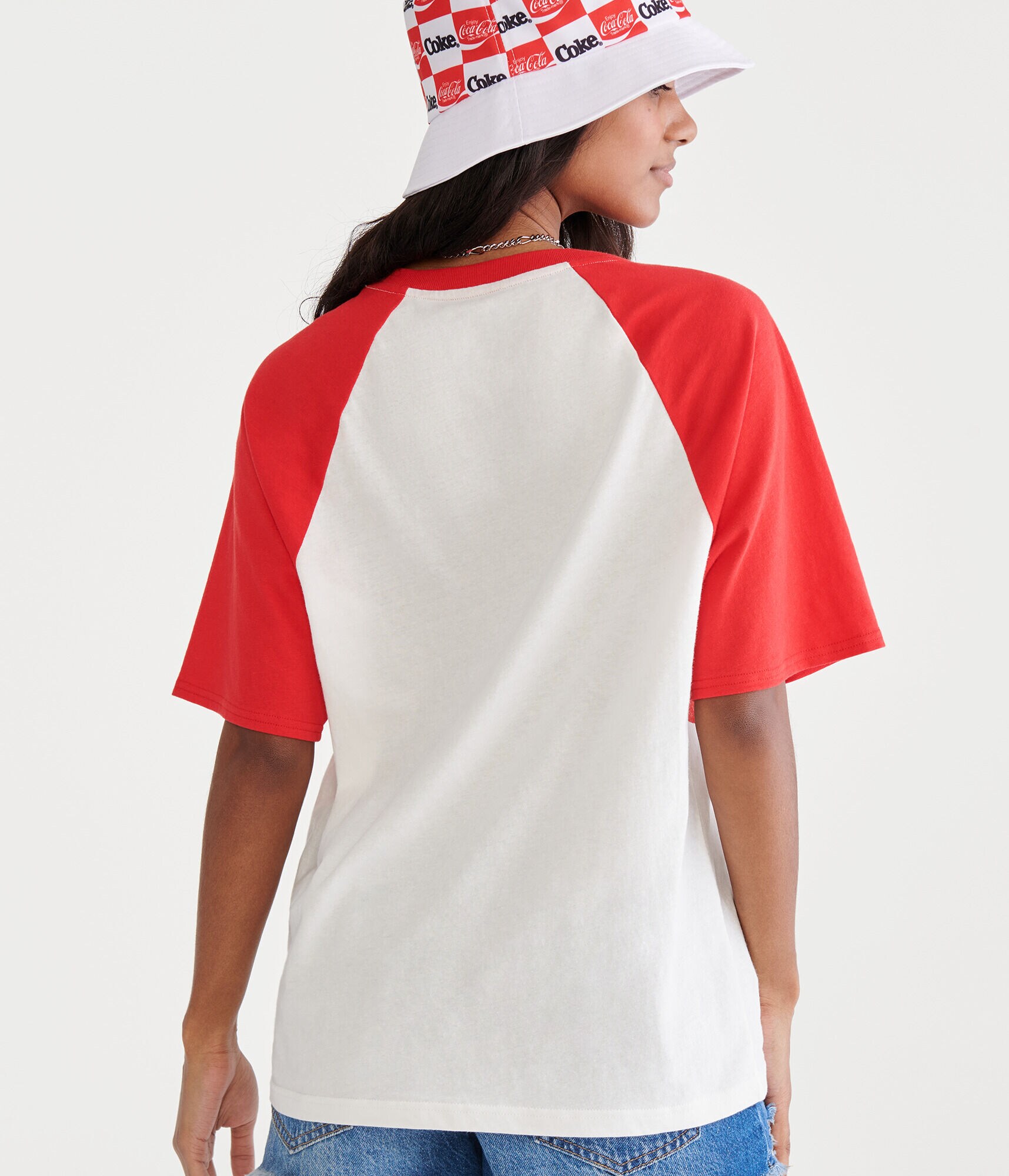 Coca-Cola&reg; by A&eacute;ropostale Enjoy Coca-Cola Raglan Graphic Tee