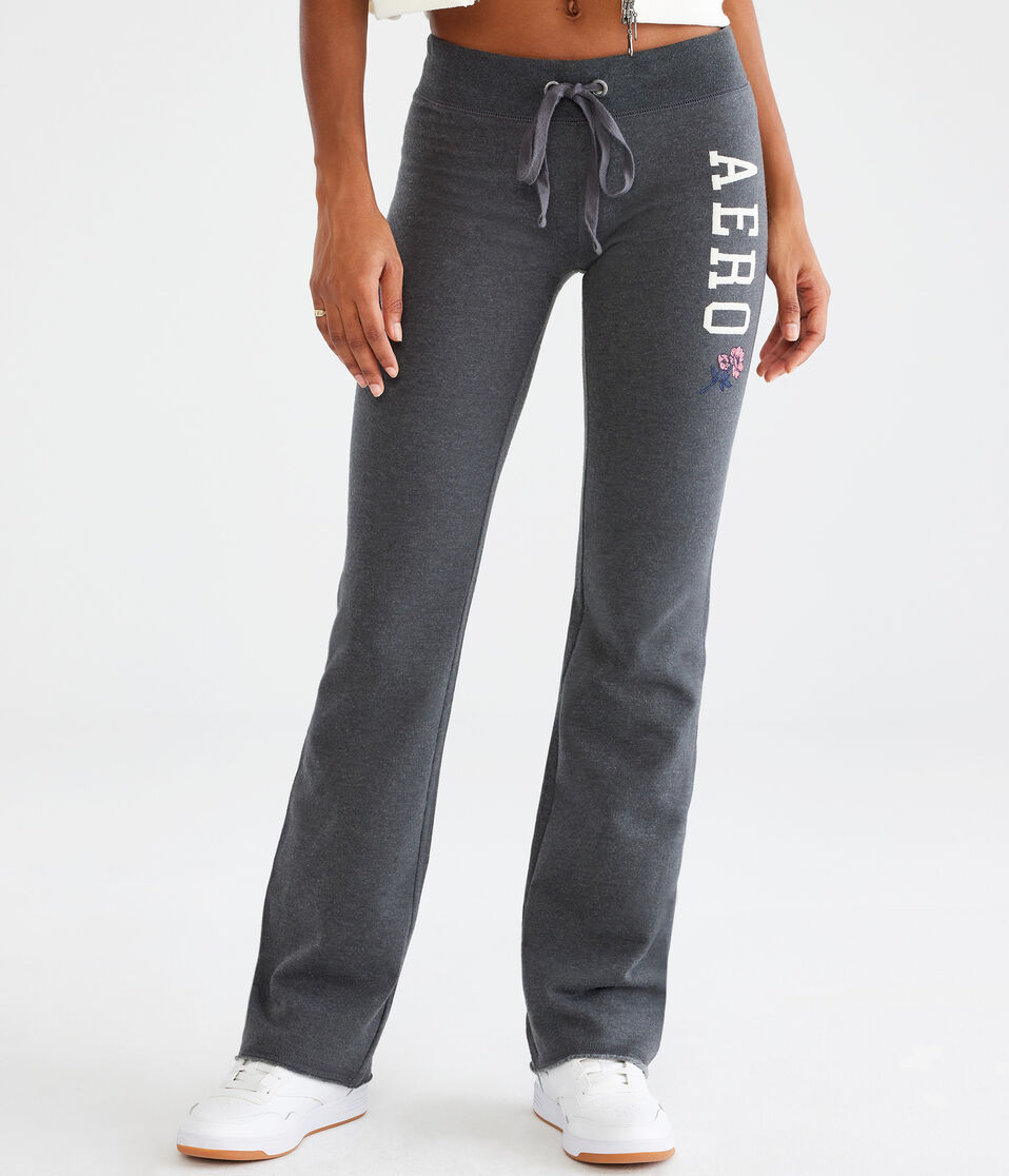 Floral Aero Low-Rise Fit & Flare Sweatpants