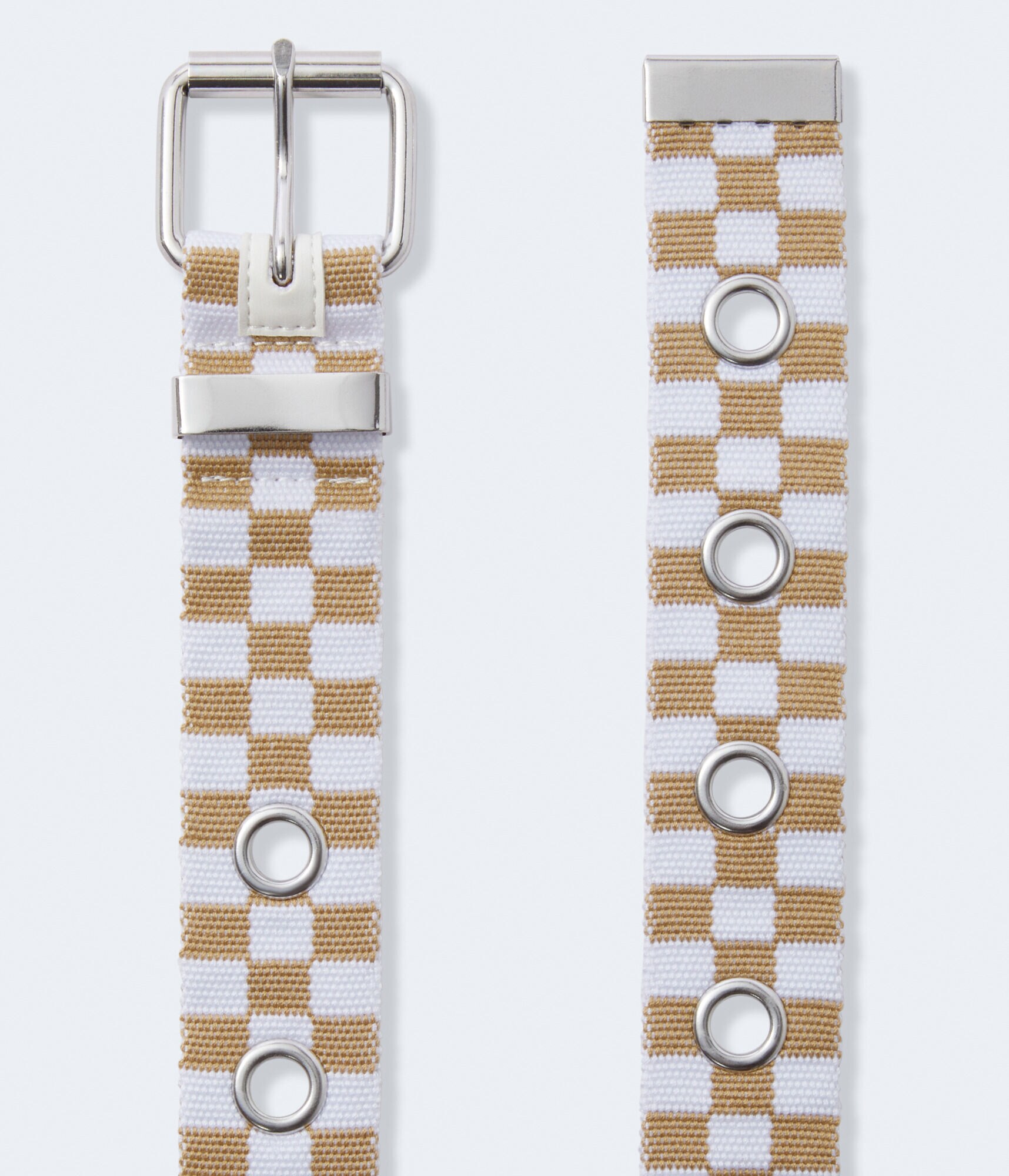 Checkered Grommet Belt