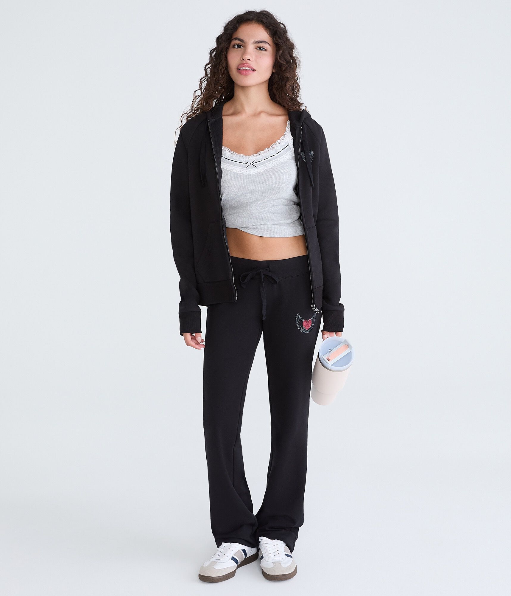 Cloud Soft Winged Heart Full-Zip Hoodie