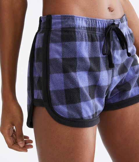 Buffalo Plaid Polyfleece Sleep Shorts Buffalo Plaid Polyfleece Sleep Shorts