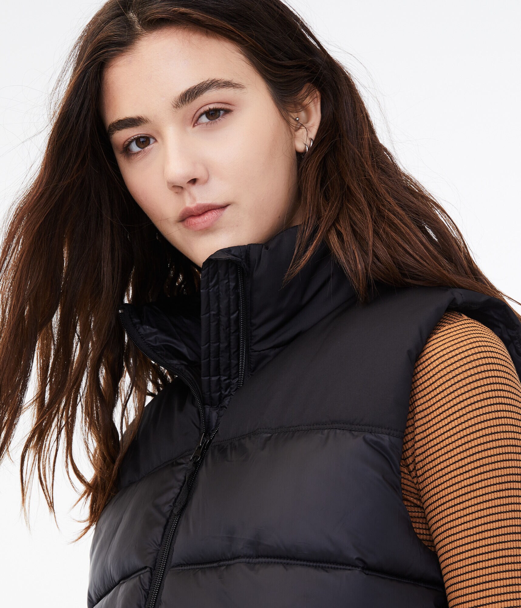 Horizontal Quilted Puffer Vest