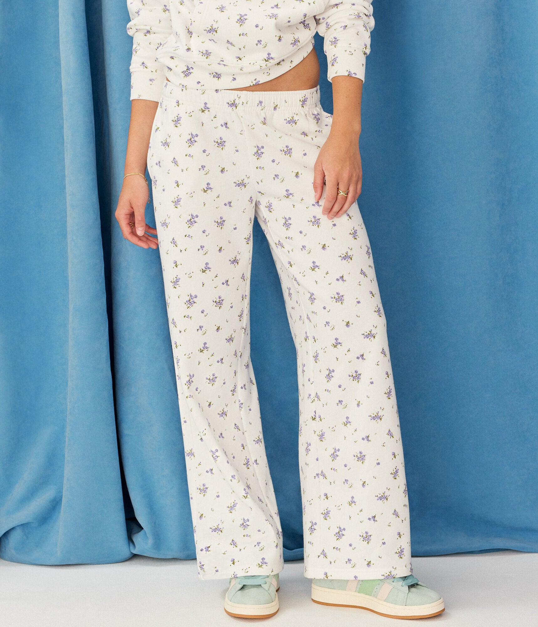 Demetra for Aero Floral Wide Leg Sweatpants