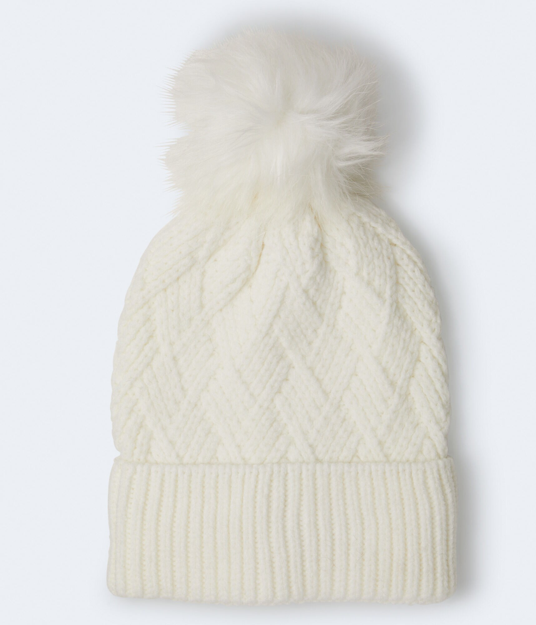 Diamond Knit Pom Hat