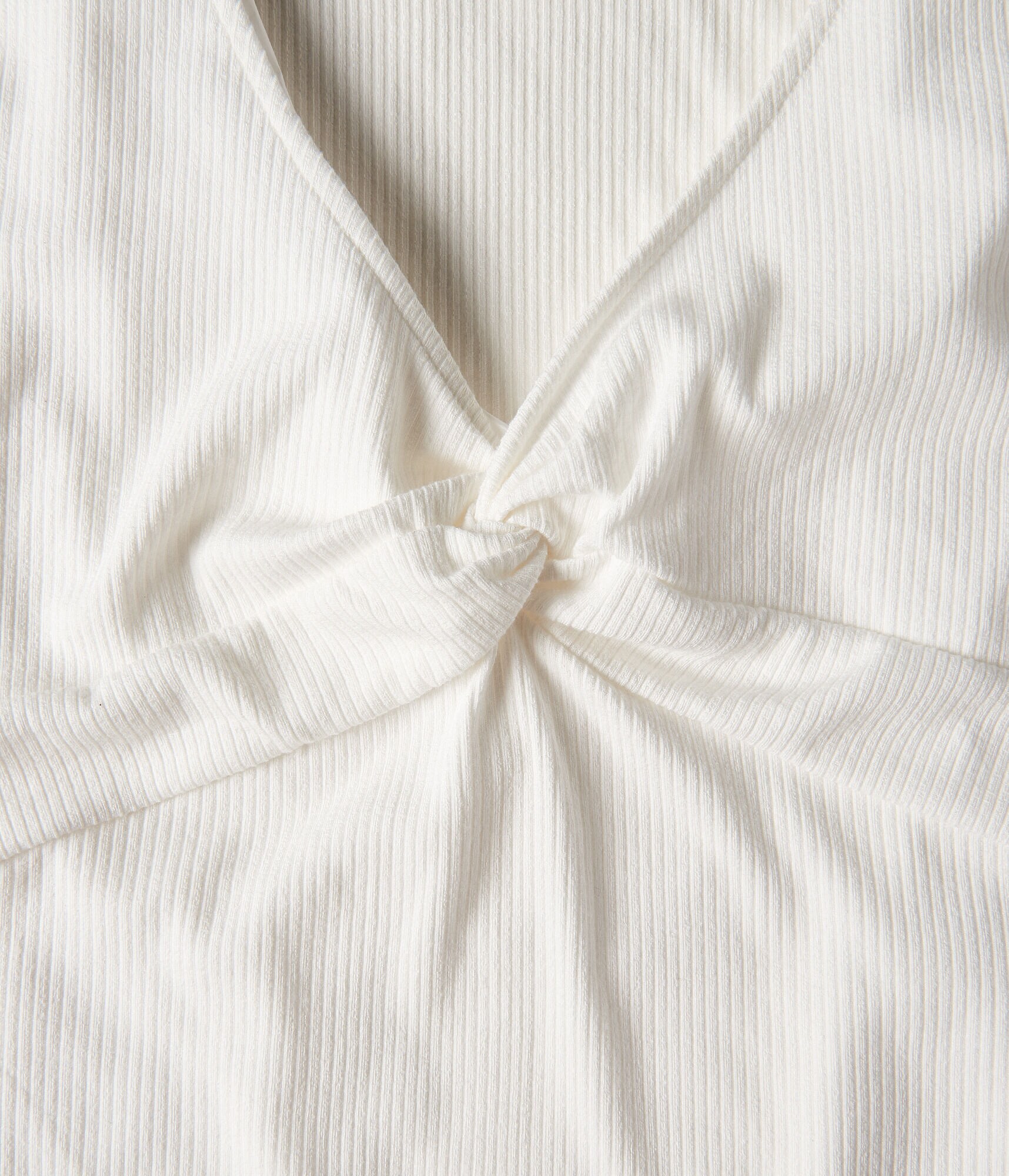 Solid Twist-Front V-Neck Top